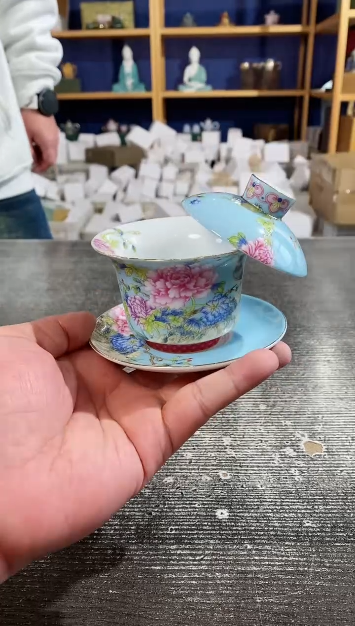 【闪购商品】其他珐琅珍藏蒂芙尼蓝悬停盖碗