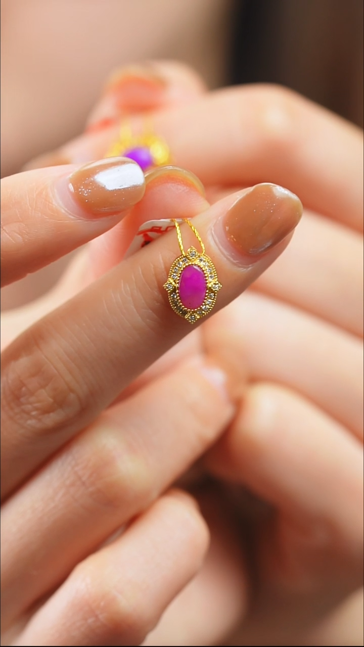 苏纪石（舒俱来）18K金镶嵌吊坠(不含链)3