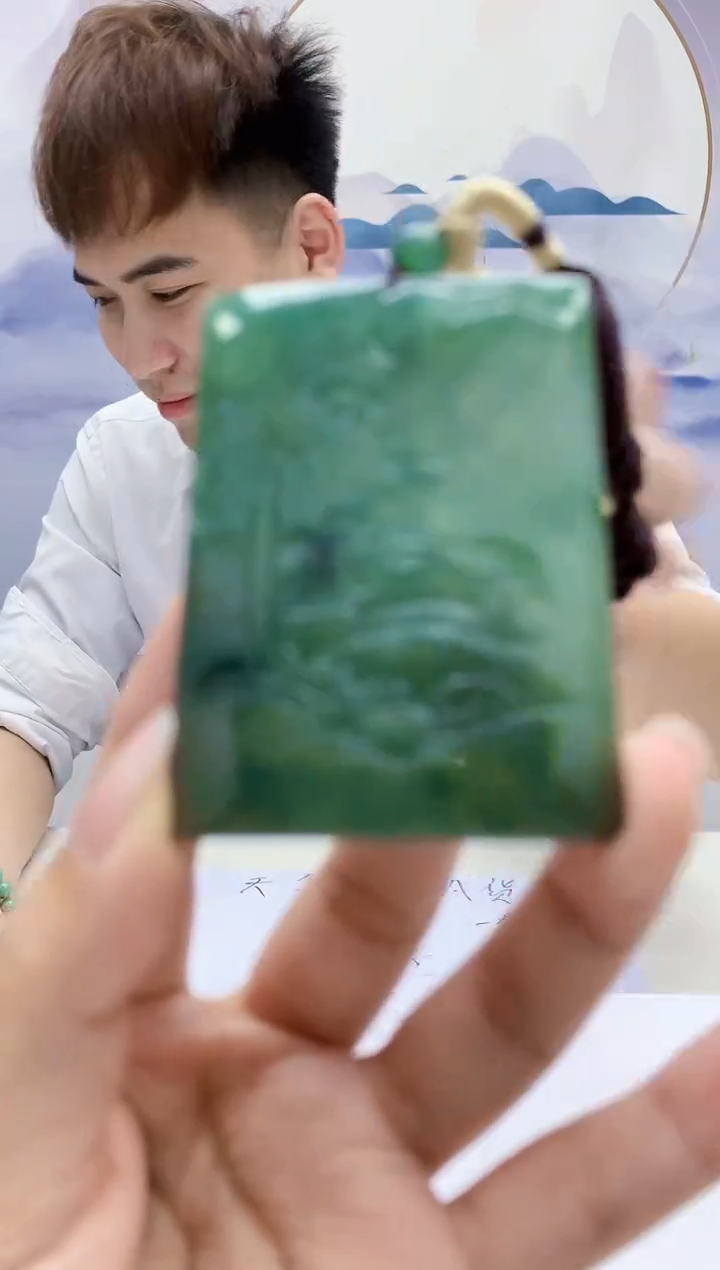 定制翡翠未镶嵌4868kk-毛货挂件12