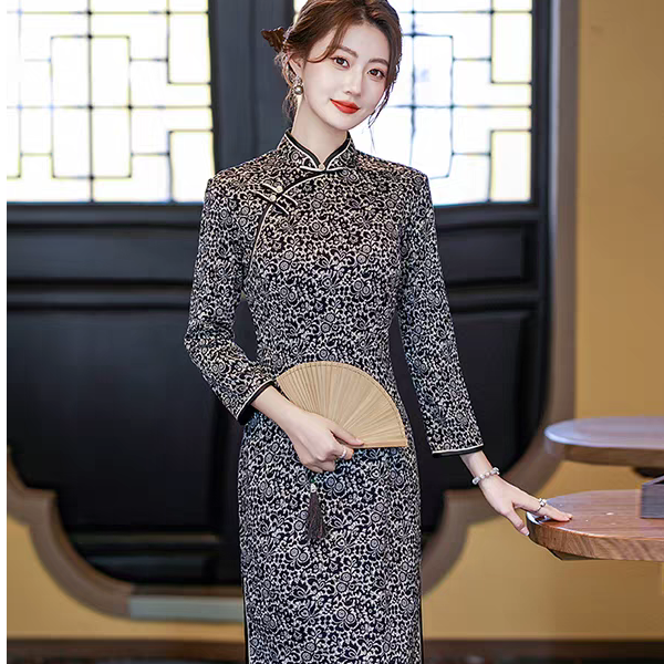 1116---SS系列--苏州高端旗袍秋季复合加厚