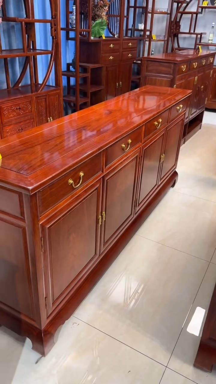 花梨木类书柜s****g刺猬紫檀178*40*80餐边柜4门