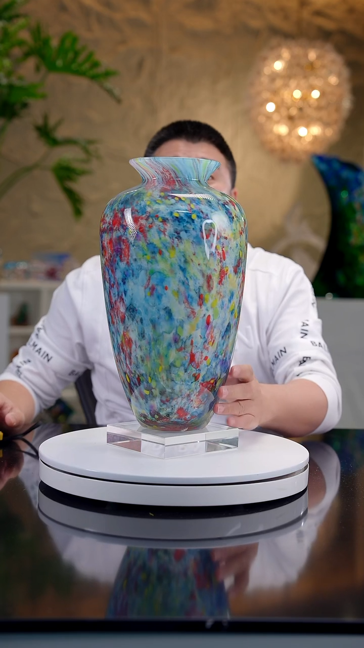 手工艺品琉璃莫奈花园设计款大花器