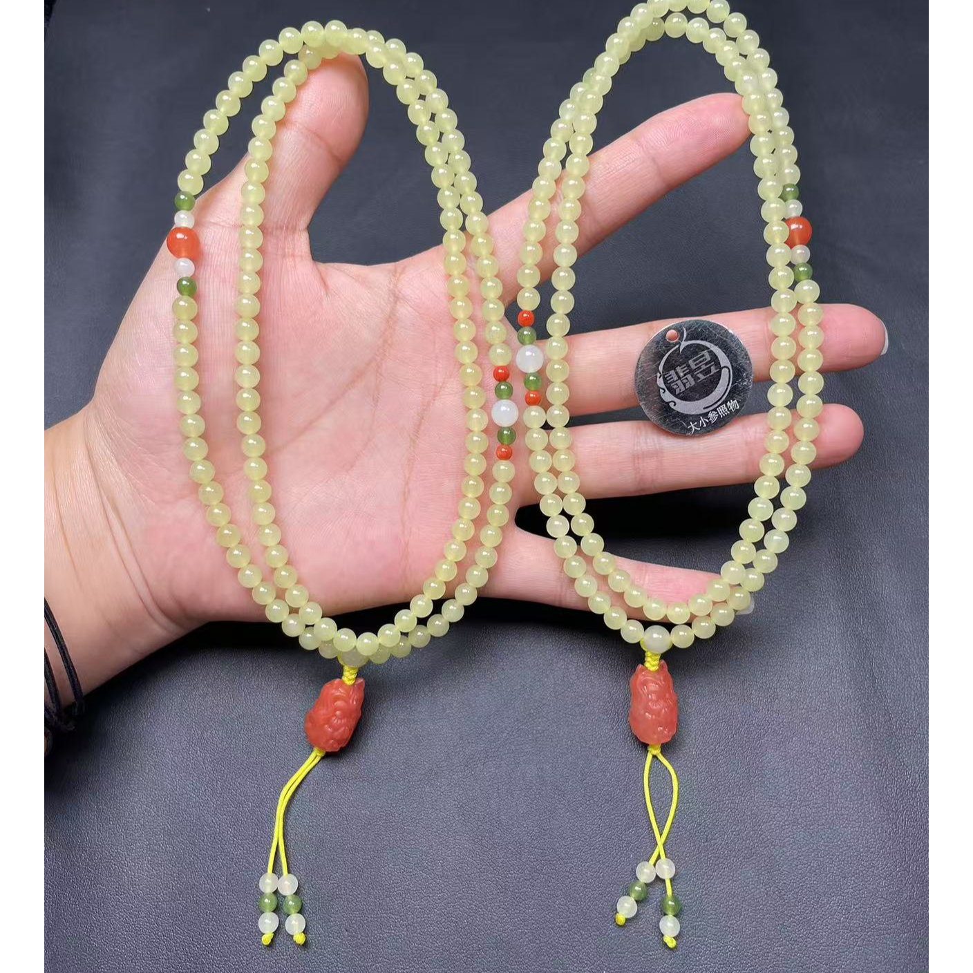 翡昱-N6-38638-711-和田玉珠链颈饰/约4+/约120颗/-多样性发其一