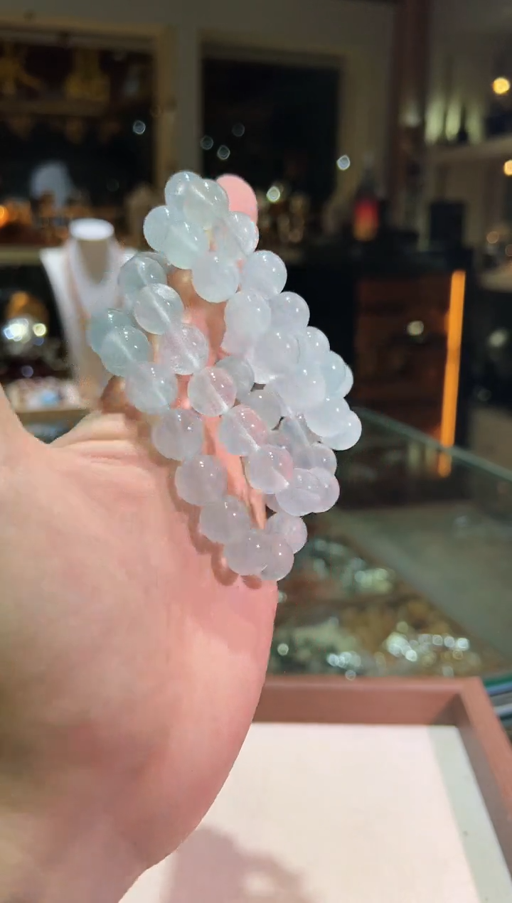 手链未镶嵌萤石12.5mm+羽毛萤石（多样性发一）