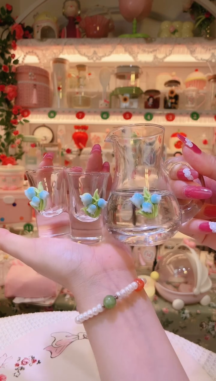 铃兰花酒具套装——手工制作品质好！