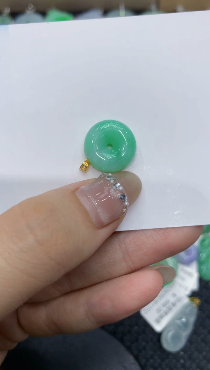 【闪购商品】翡翠颈饰18K金镶嵌222222222