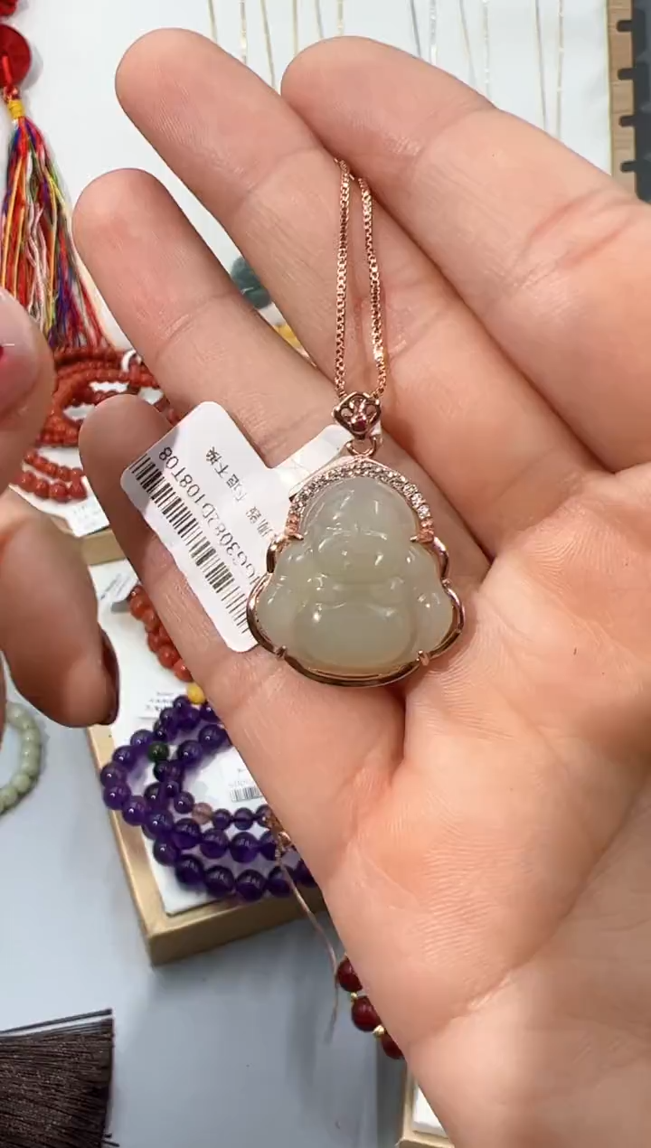 【闪购商品】和田玉颈饰未镶嵌和田玉佛公吊坠