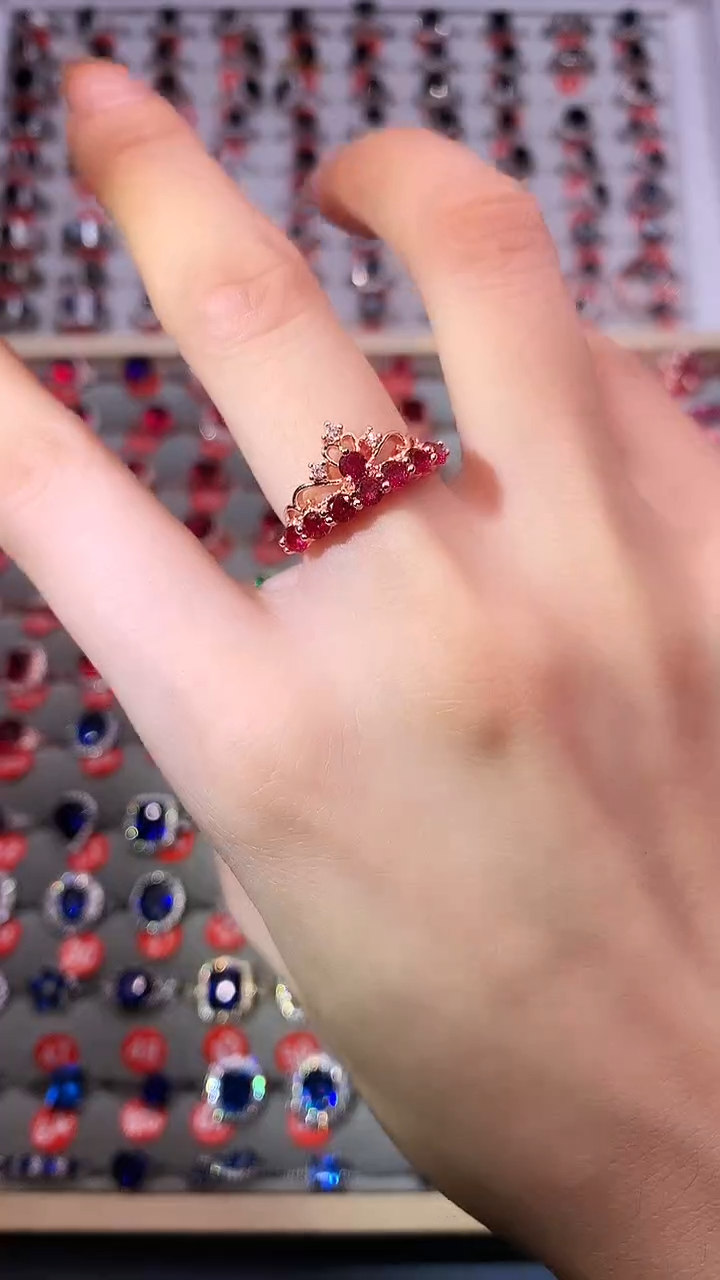 【闪购商品】红宝石戒指银S925镶嵌111111
