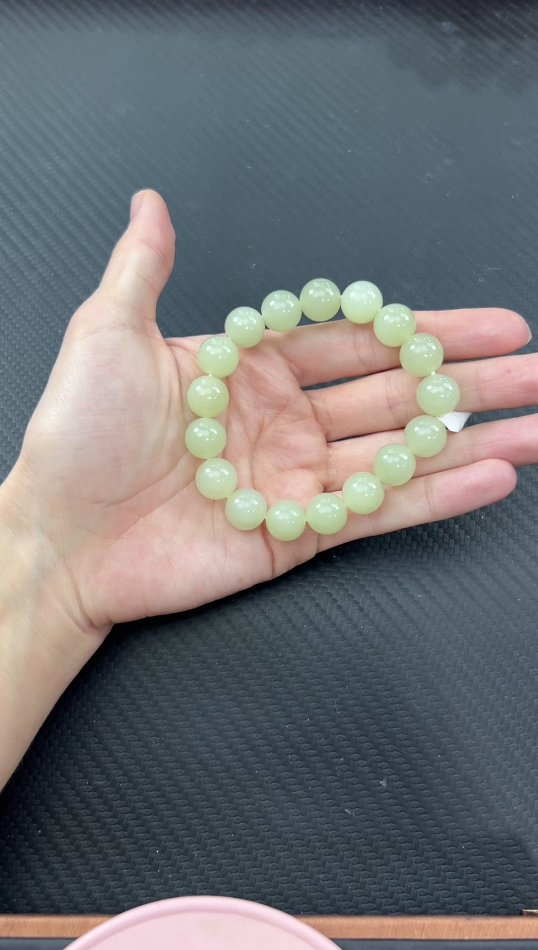 【闪购商品】和田玉手串未镶嵌且末微色差近矿卡12手串