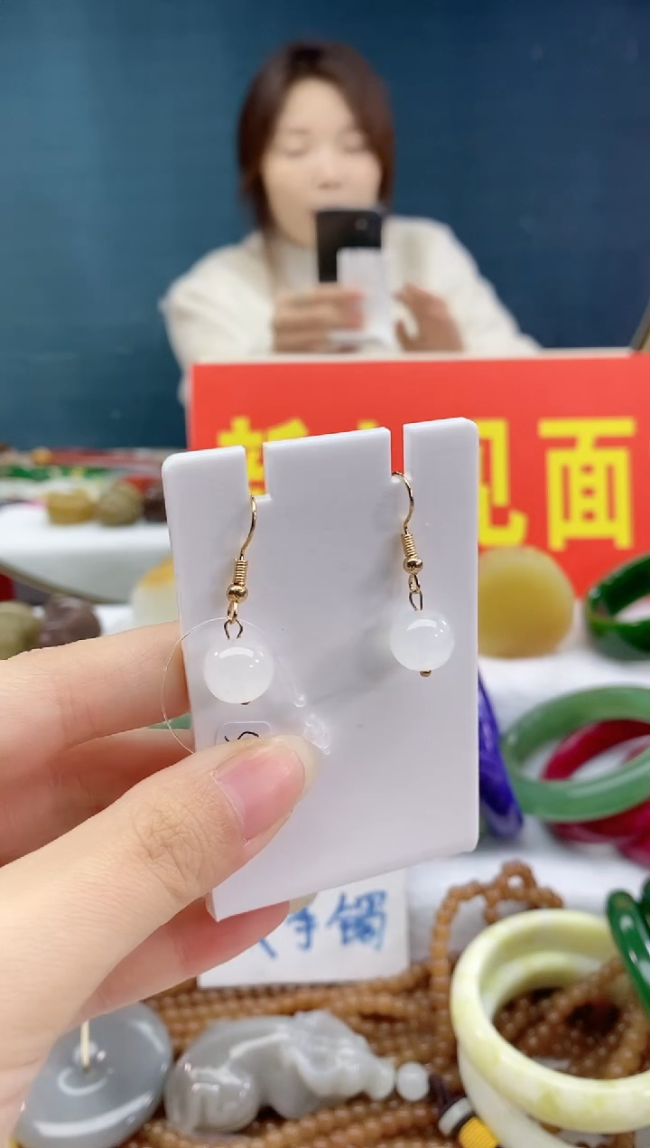 【闪购商品】和田玉戒指银S925镶嵌10