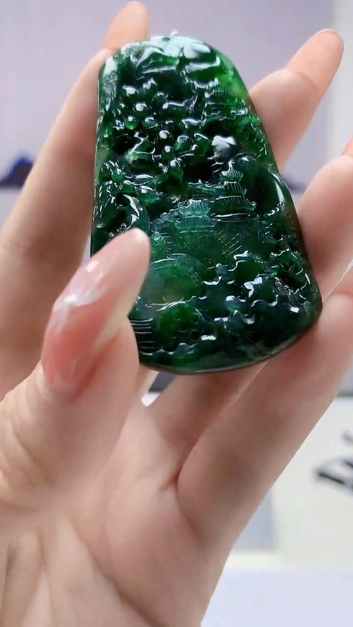【闪购商品】定制翡翠未镶嵌4688DD-毛货挂件5