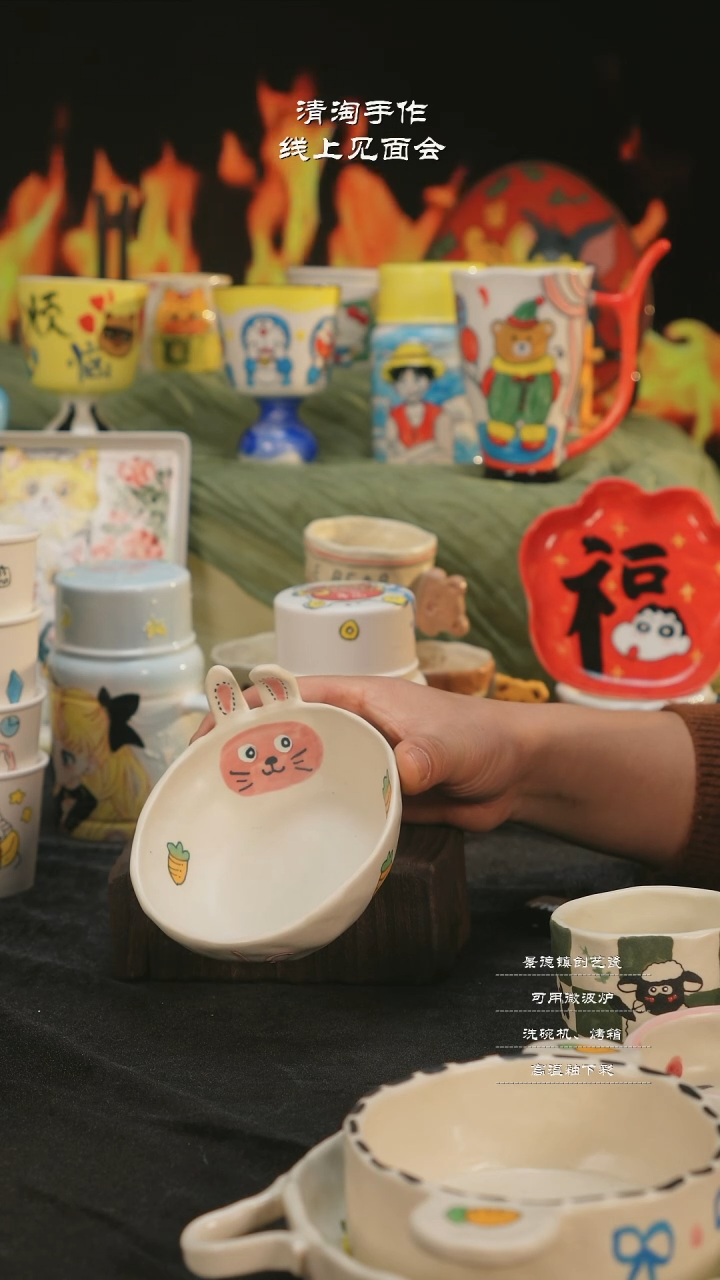 【闪购商品】摆件亲工手绘陶瓷-