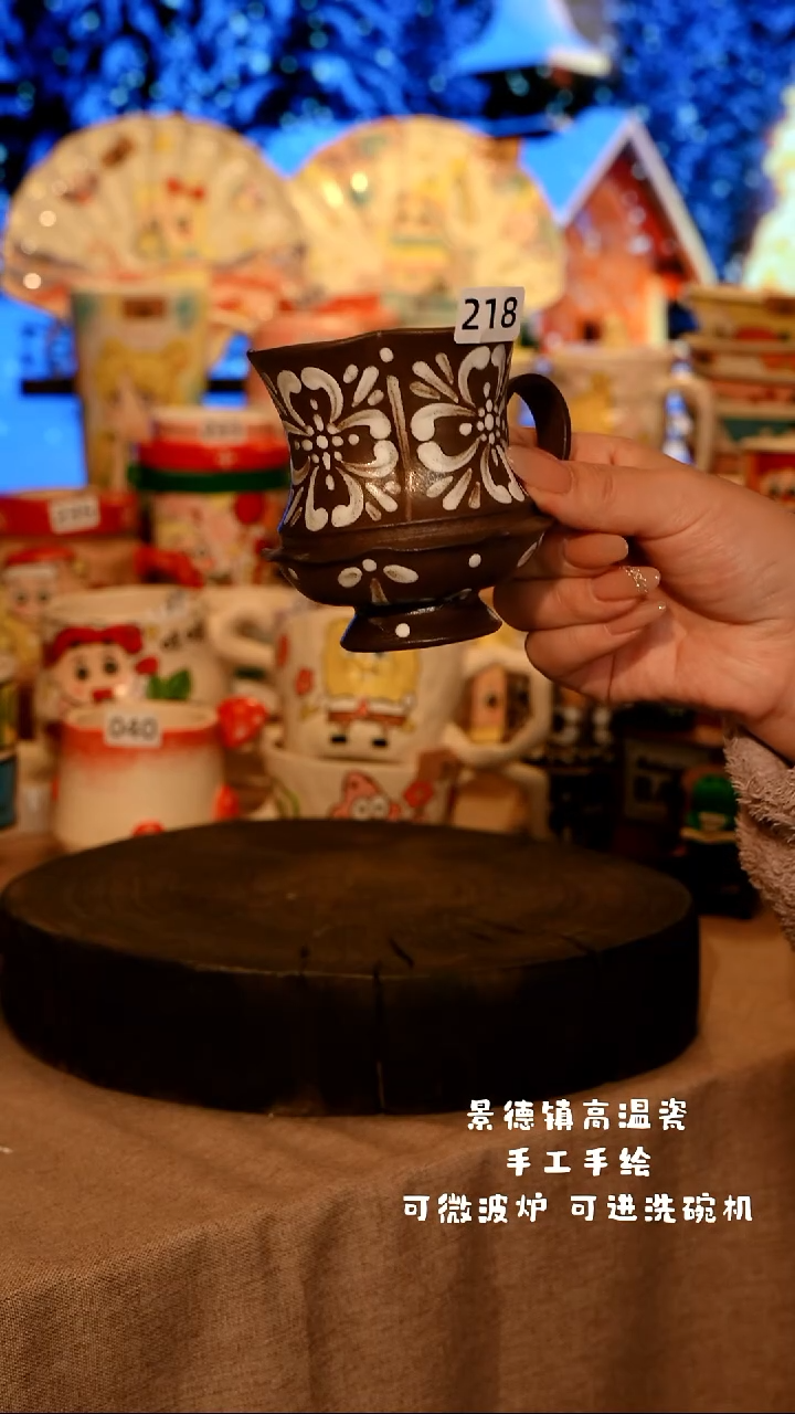 陶瓷218景德镇原创设计师款高温陶瓷手工手绘