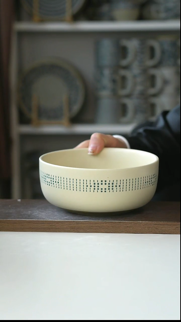 陶出美PD几何牧歌早餐碗15cm@4-2@微瑕