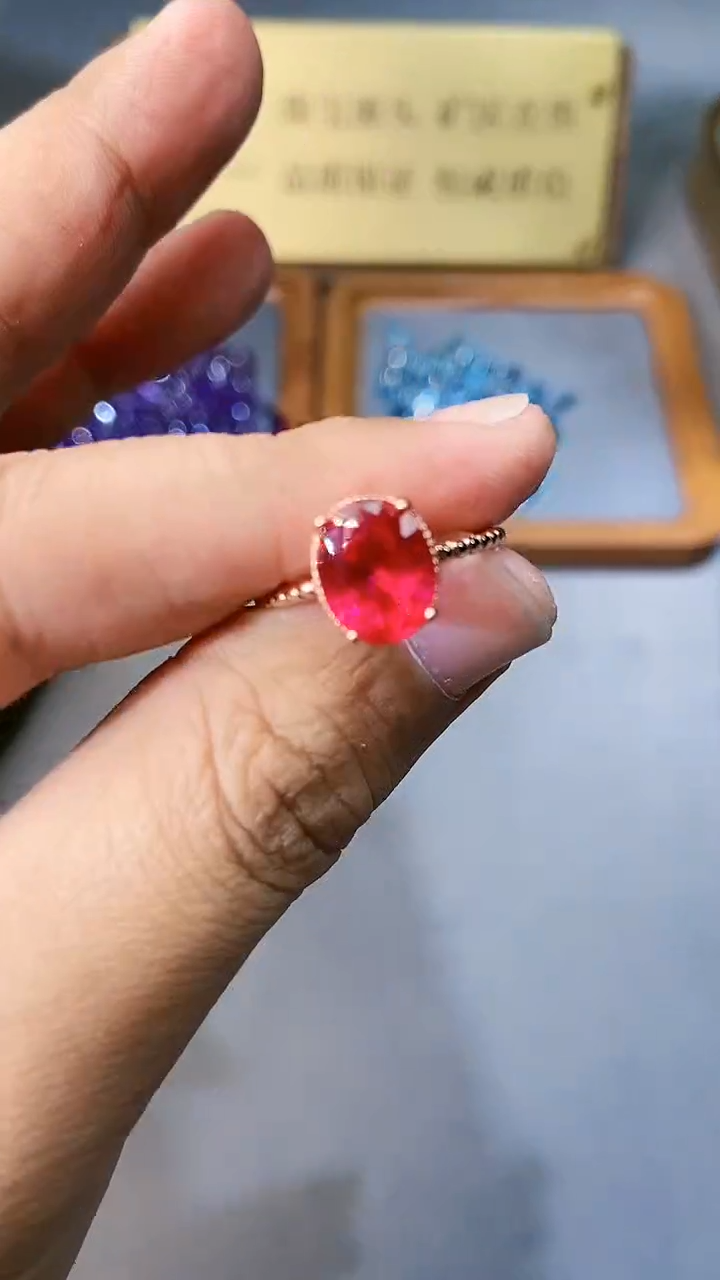 【闪购商品】红宝石戒指银S925镶嵌354