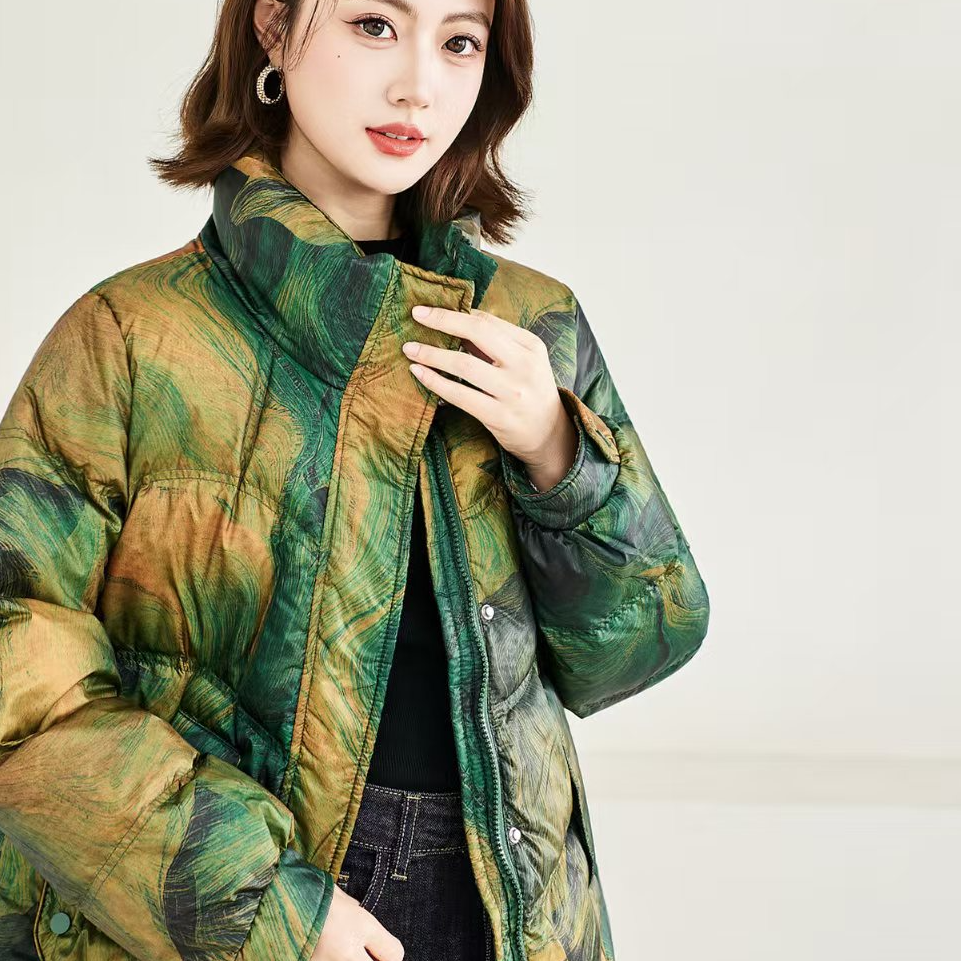 【甄选大朵鸭绒】原版正品保暖气质减龄修身羽绒服-R057