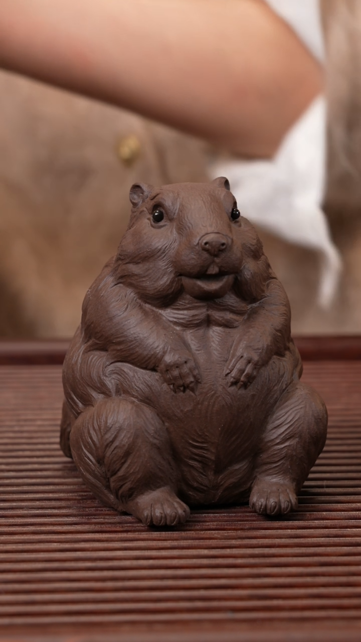 【闪购商品】紫砂茶宠紫泥土拨鼠