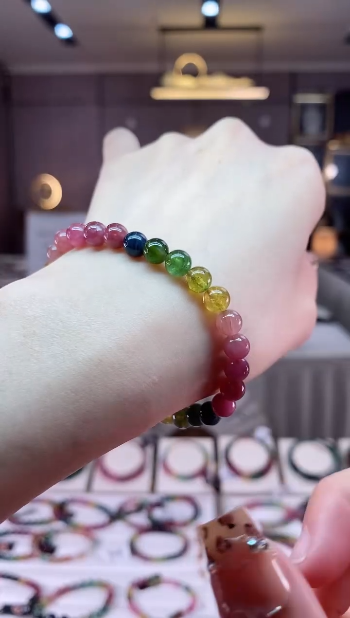 【闪购商品】碧玺单圈手串6mm+未镶嵌一物一证dan