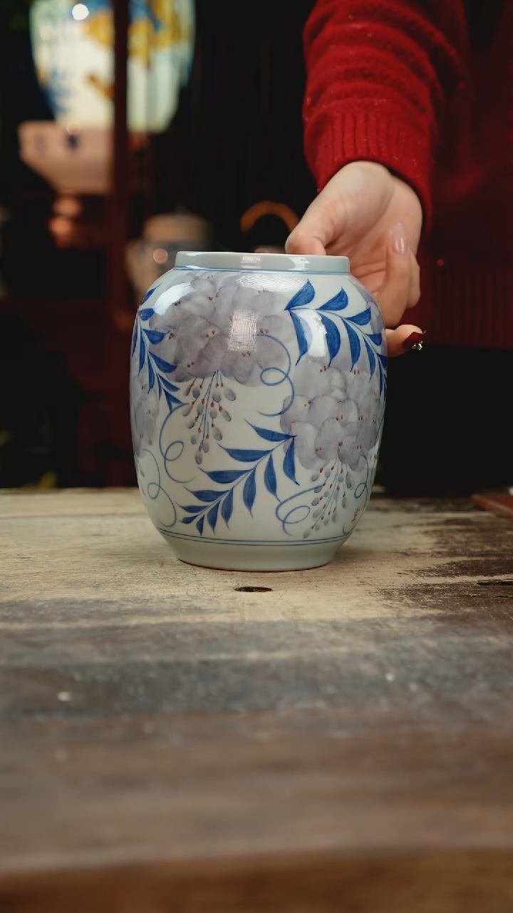 【闪购商品】瓷片景德镇纯手工釉下彩精品花瓶