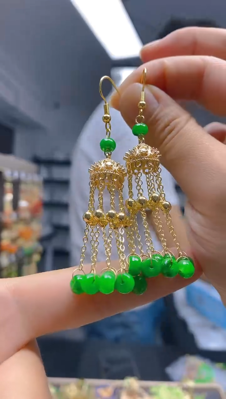 【闪购商品】翡翠耳饰合金0201翡翠耳钩