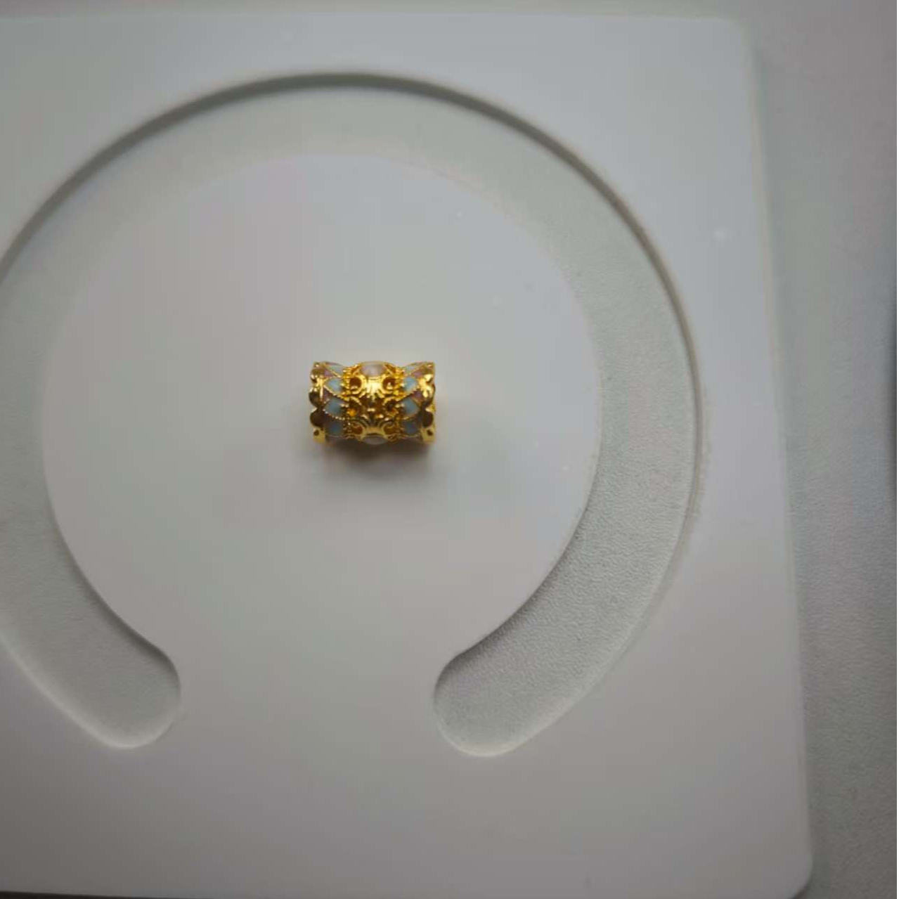 足金999  精品国潮配件 桶珠花丝蓝