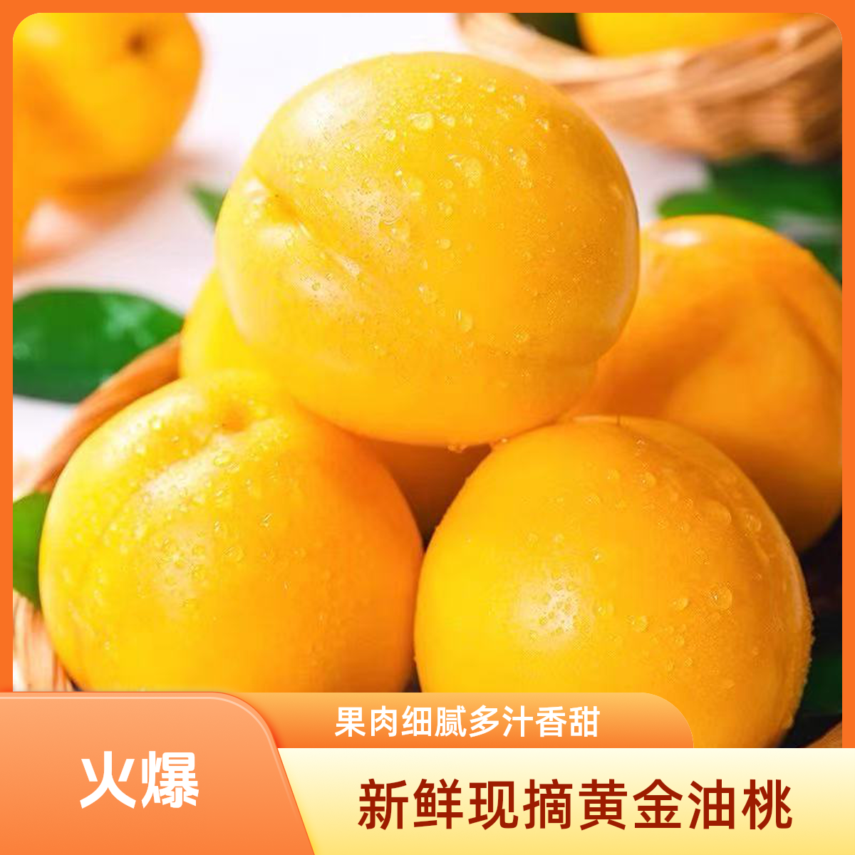 【平谷头茬澳油】黄金油桃新鲜当季水果现摘桃子脆甜油硬蜜桃顺丰包邮桃子同城送北京市