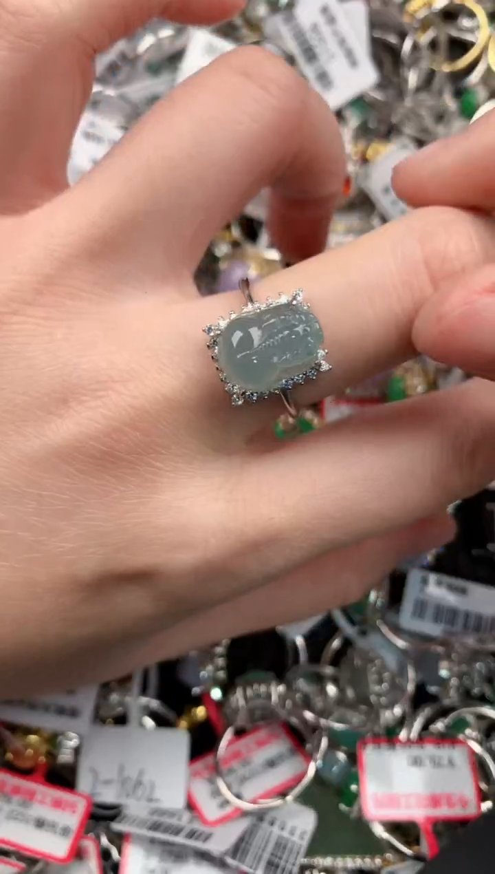 银S925镶嵌戒指翡翠11-11    7