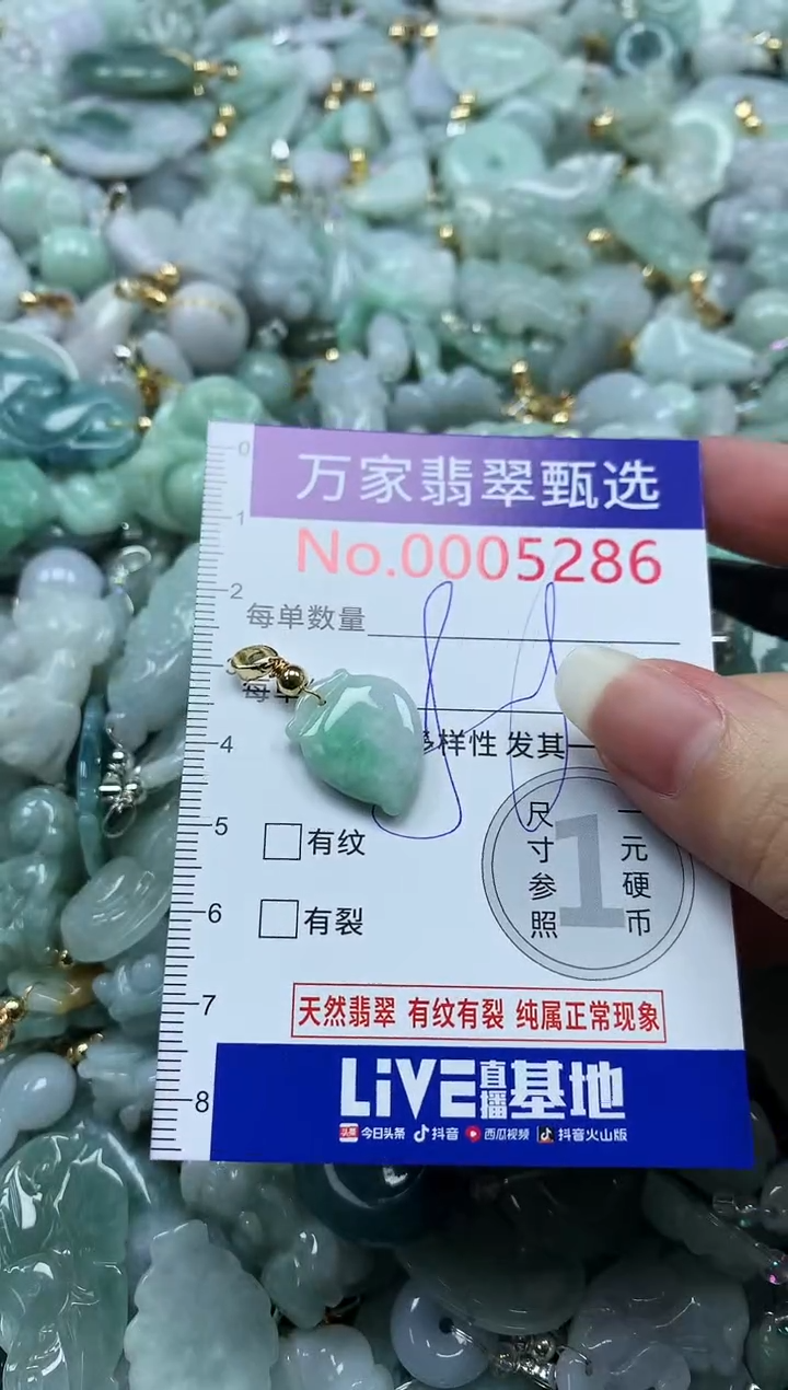 吊坠(不含链)未镶嵌翡翠5286