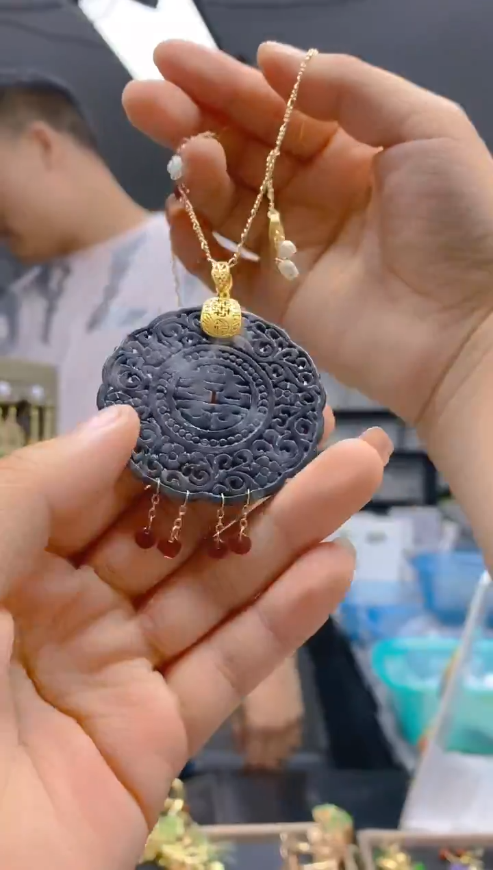 【闪购商品】翡翠耳饰合金325翡翠锁骨链