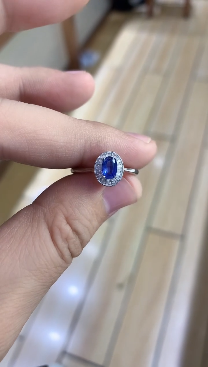 【闪购商品】蓝晶石戒指银S925镶嵌...........