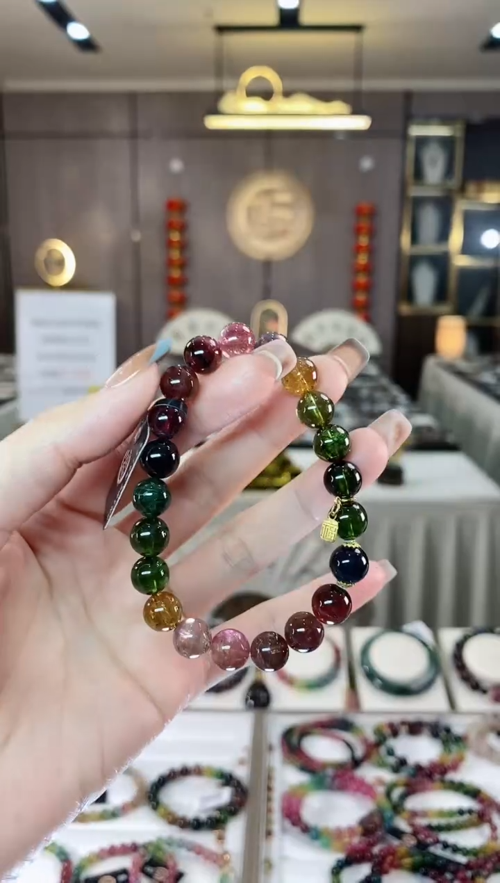 【闪购商品】碧玺单圈手串9mm+未镶嵌一物一证dan