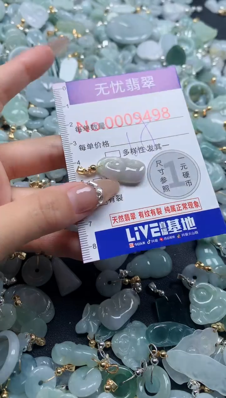 翡翠未镶嵌吊坠(不含链)9498