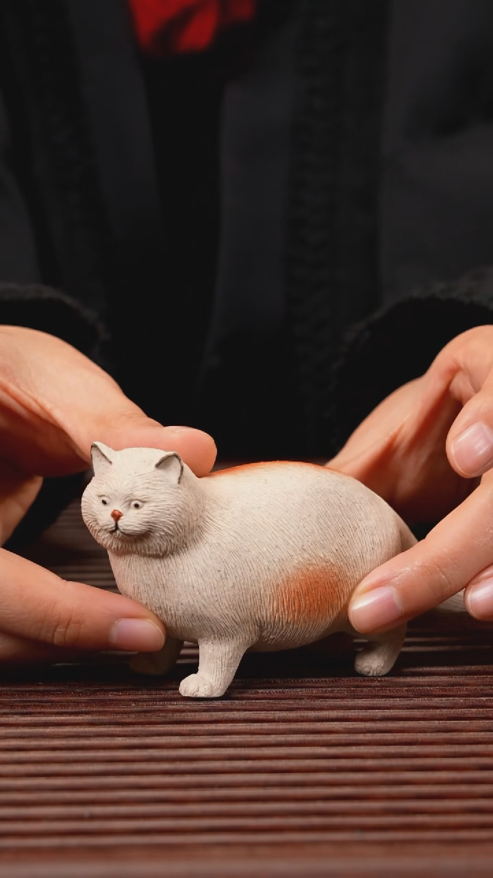 【闪购商品】紫砂茶宠精工小肥猫