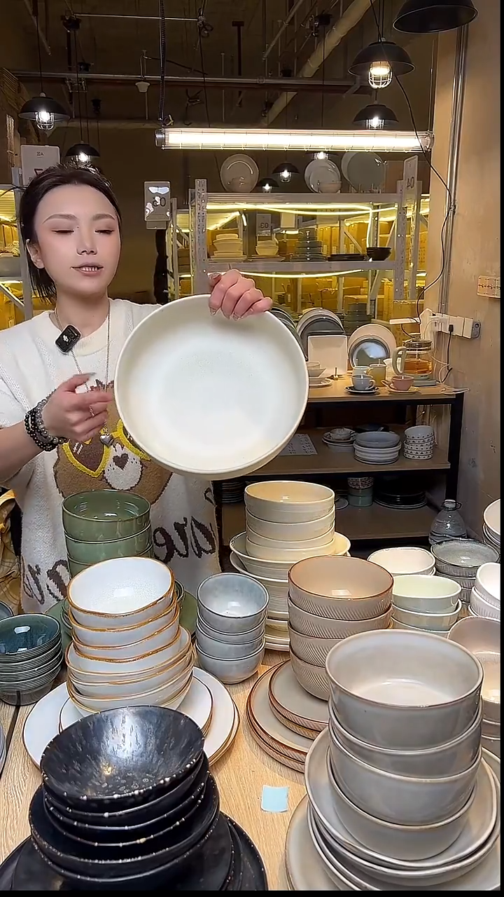 瓷199外贸尾货窑变釉下彩默外微瑕