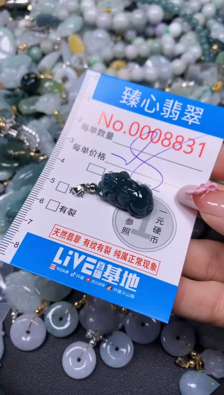 【闪购商品】翡翠颈饰未镶嵌含绳0008831