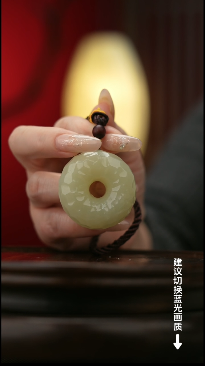 玉【平安扣】天然玉手把件