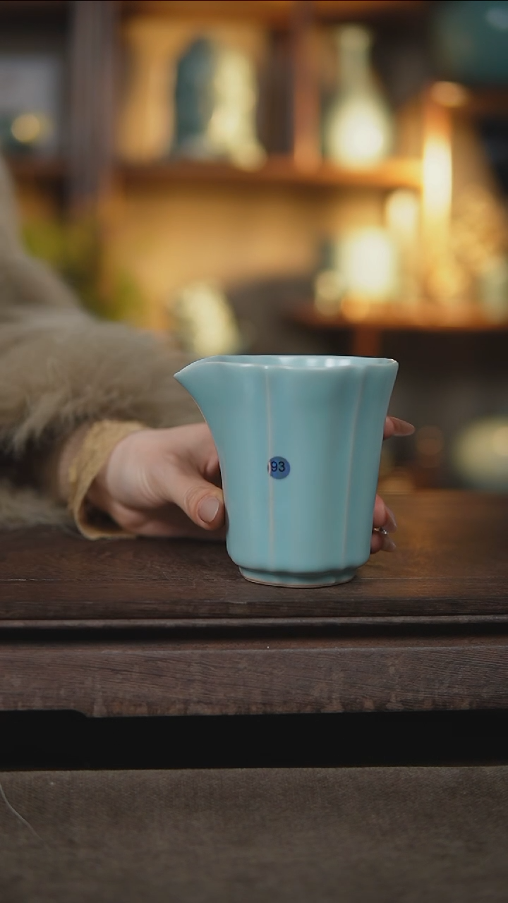 【闪购商品】杯仿古宋臻釉花口公道瑕93