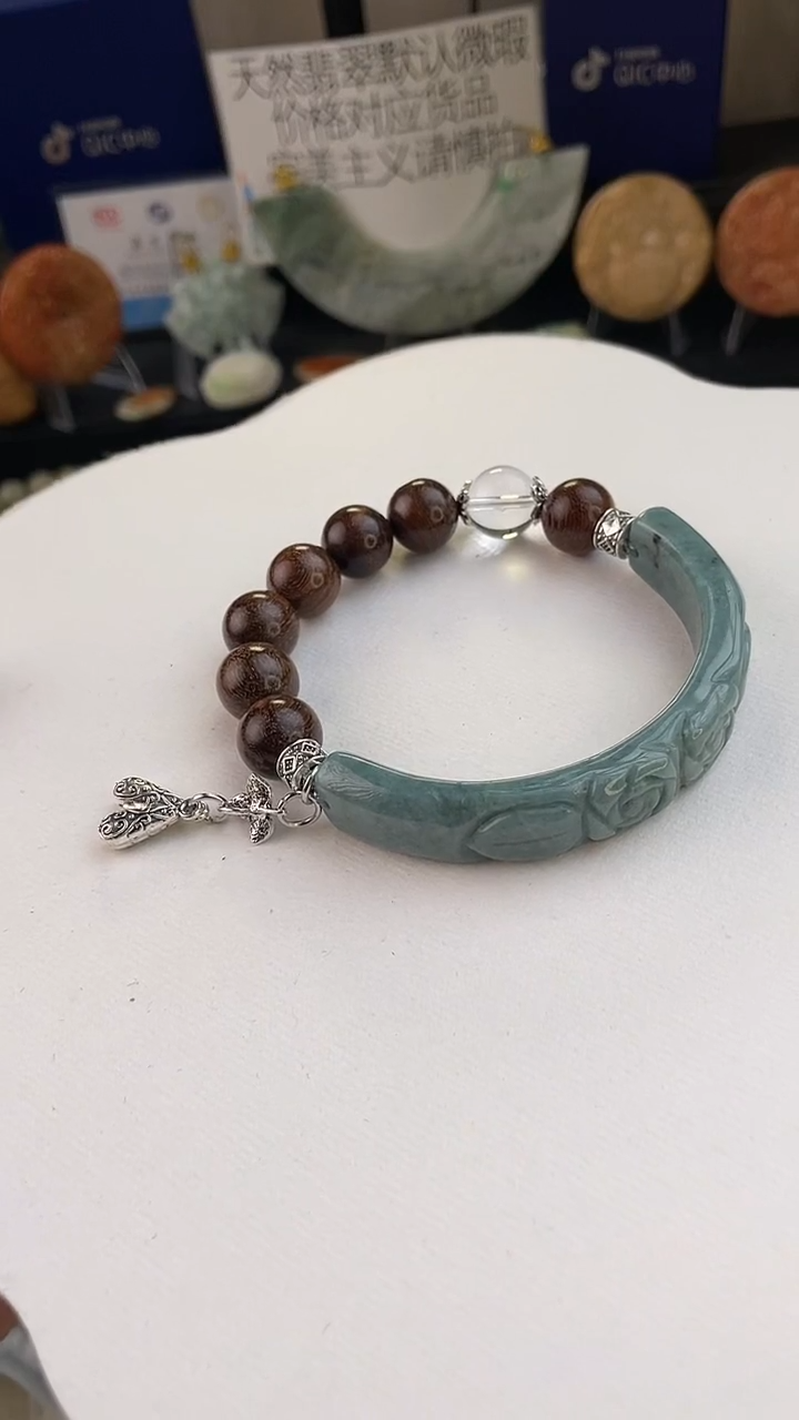 未镶嵌手链翡翠手工定制默认微瑕播介绍为准