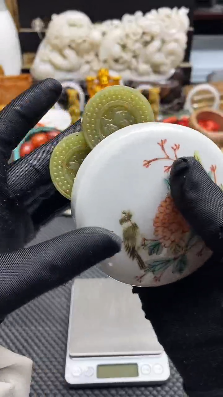 【闪购商品】瓷片瓷器瓷片 摆件2个