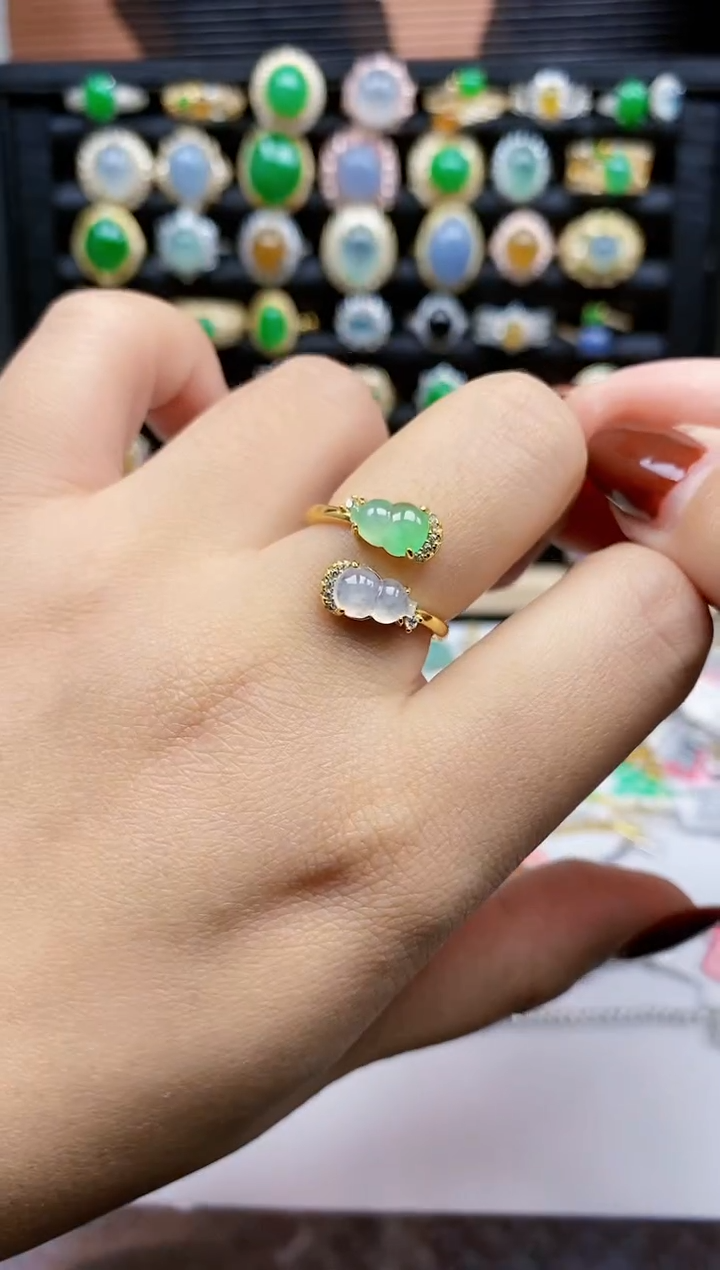 银S925镶嵌戒指翡翠113