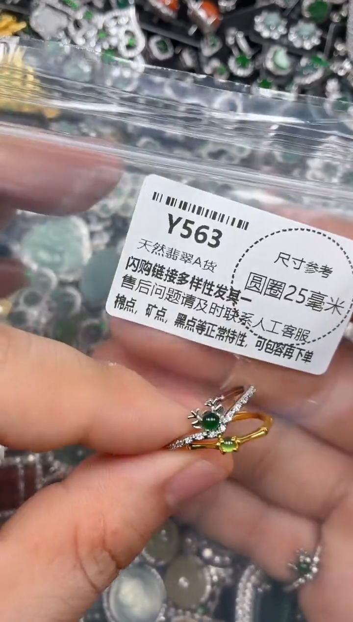 颈饰未镶嵌翡翠Y563戒指