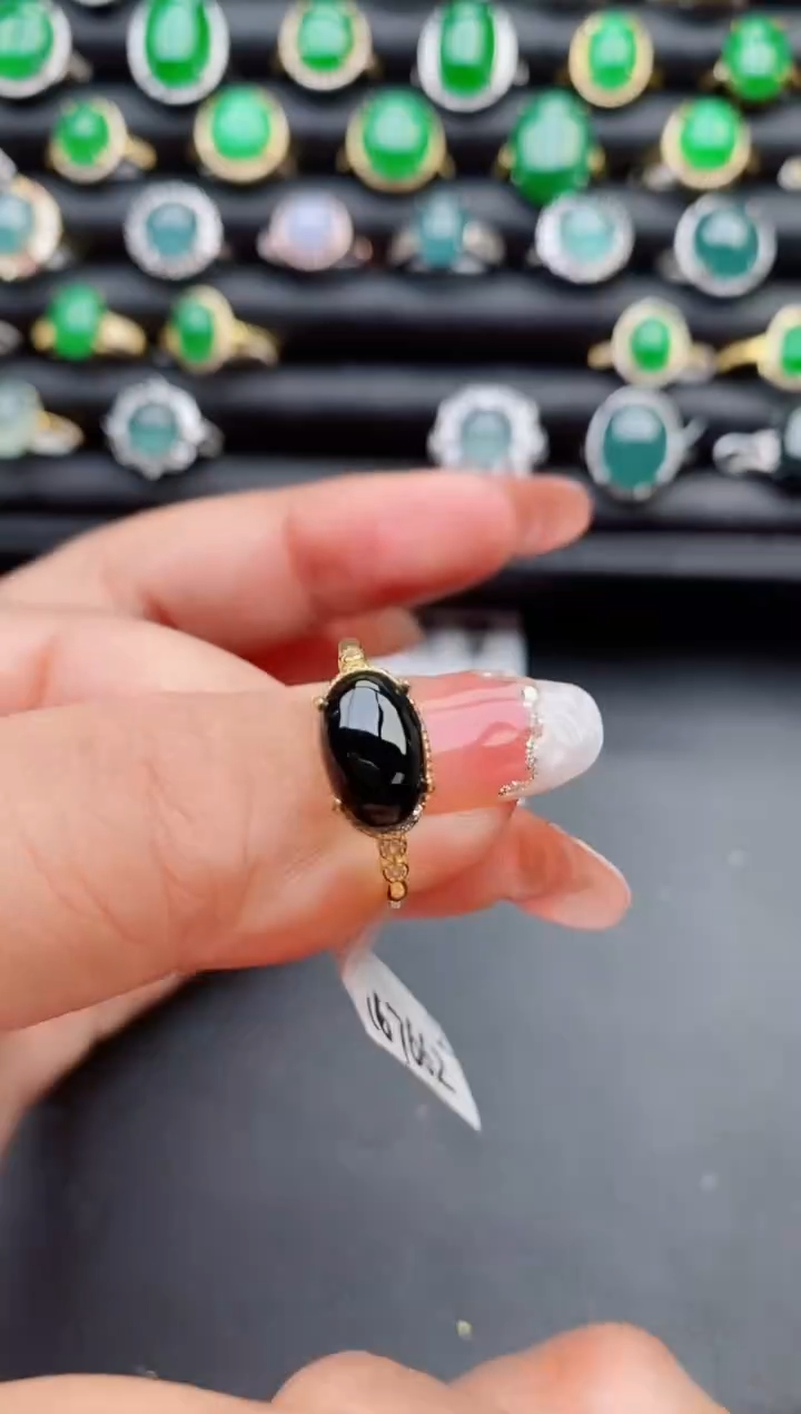 【闪购商品】翡翠戒指银S925镶嵌508080