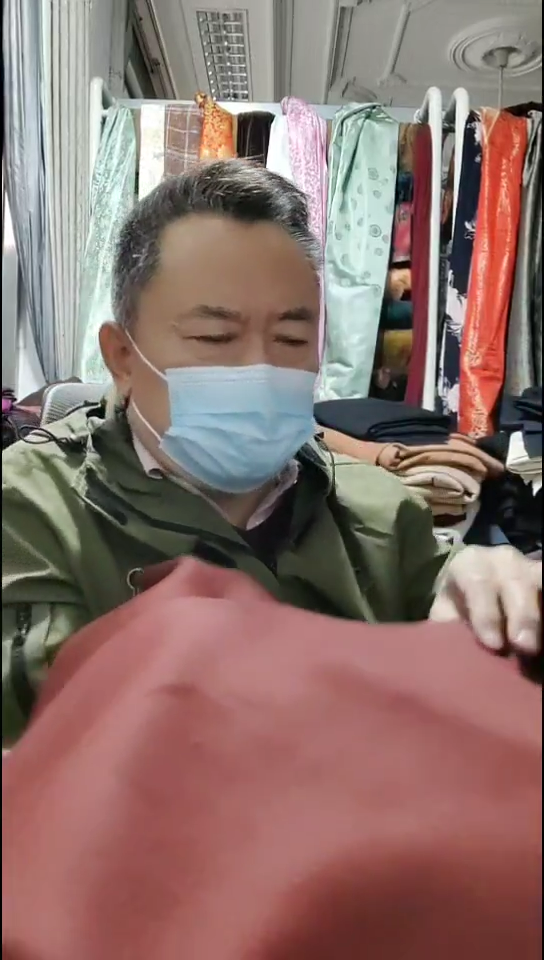 深酒红色纯色双面布料