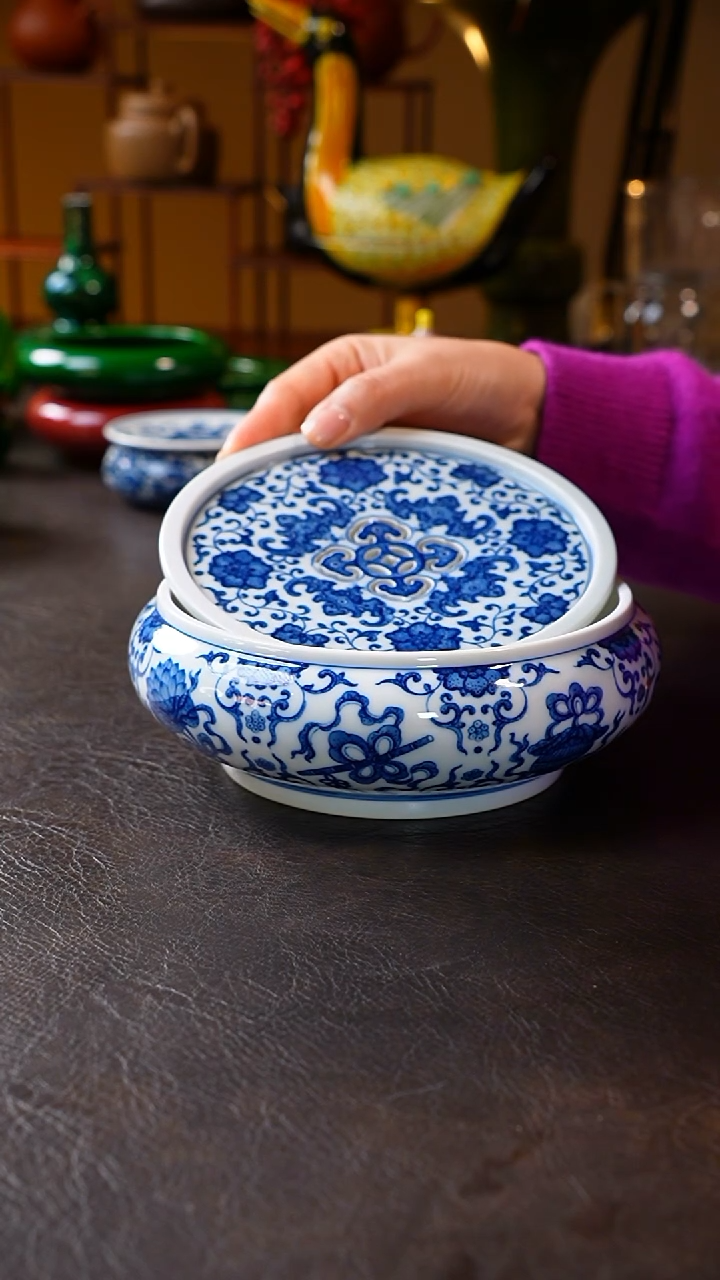 【闪购商品】青花暗八仙大建水