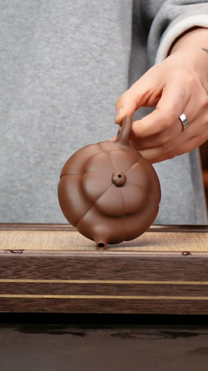 茶壶紫砂85底槽清 筋纹周盘