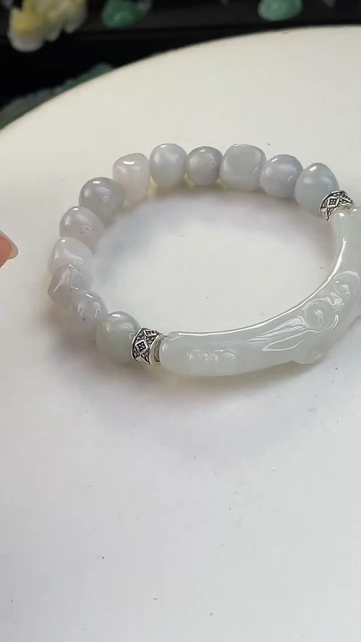 未镶嵌手链翡翠手工定制默认微瑕主播介绍为准