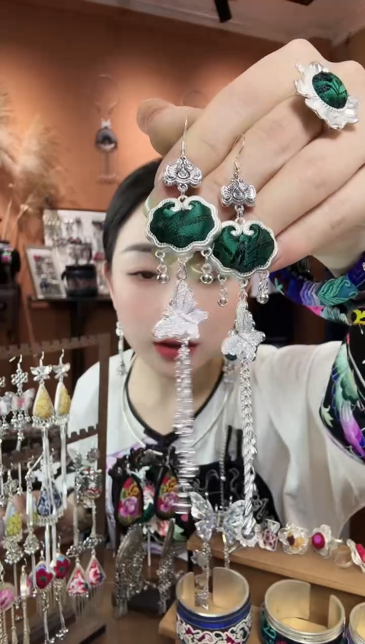 刺绣纯手工民族风耳环