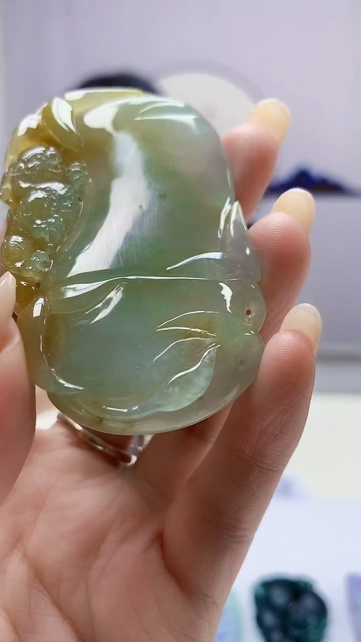 定制翡翠未镶嵌0405DD-毛货挂件赠珠链123