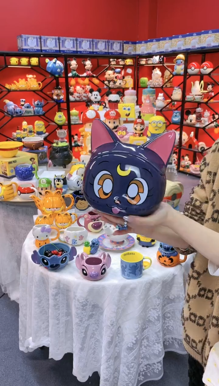 【闪购商品】.@@露娜猫陶瓷储物罐