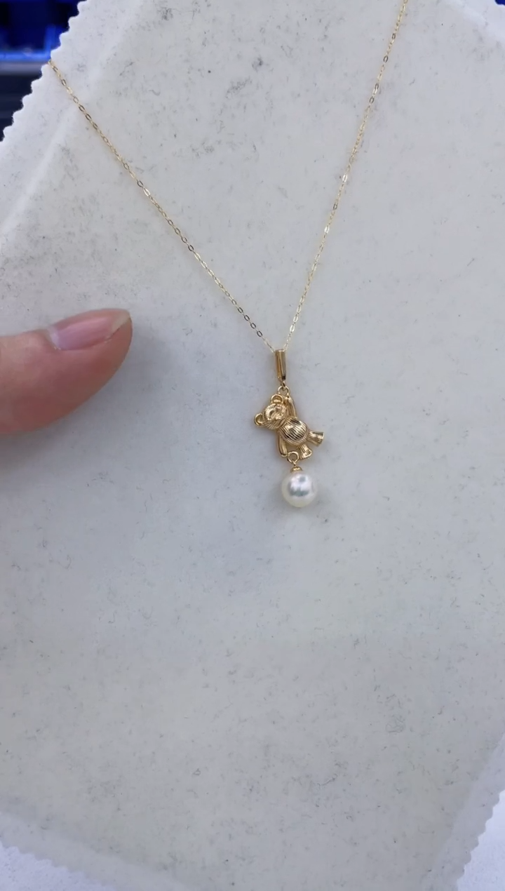 颈饰银S925镶嵌海水珍珠  